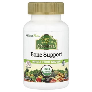 NaturesPlus, Source of Life Garden, органическая поддержка здоровья костей, 120 растительных капсул
