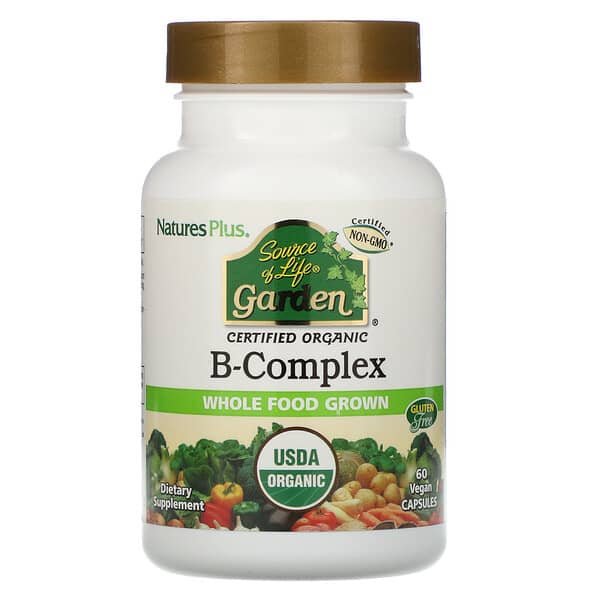 Nature's Plus, Source Of Life Garden, Certified Organic B-Complex, 60 ...