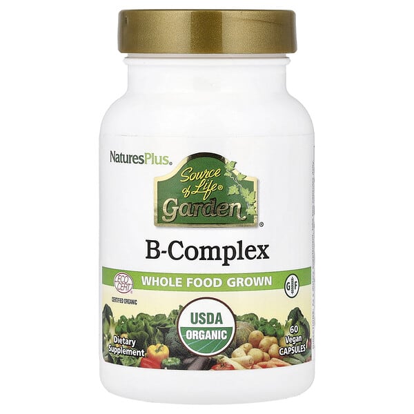 NaturesPlus Source of Life® Garden, B-Complex, 60 Vegan Capsules
