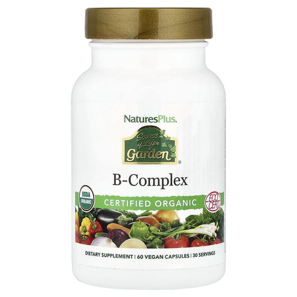 NaturesPlus, Source of Life® Garden, B-Complex, 60 Vegan Capsules — product photo 1