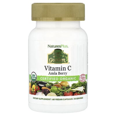 NaturesPlus, Source of Life Garden&reg;, Organic Vitamin C, Amla Berry, 60 Vegan Capsules