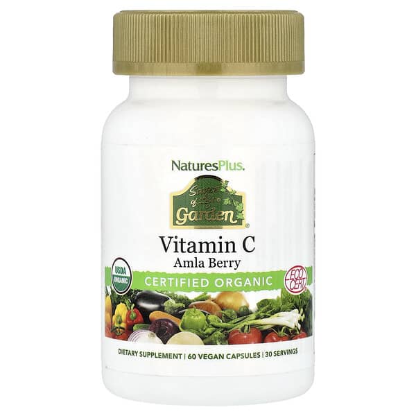 NaturesPlus, Source of Life Garden®, Organic Vitamin C, Amla Berry, 60 Vegan Capsules — product photo 1