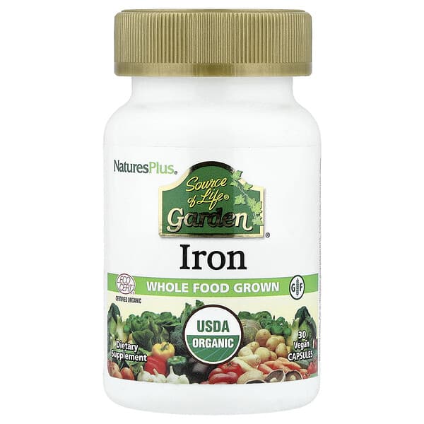 Source of Life Garden®, Iron, 30 Vegan Capsules (18 mg per Capsule)