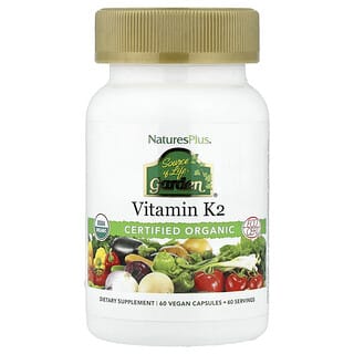 NaturesPlus, Source of Life, Garden, Organic Vitamin K2, 60 Vegan Caps
