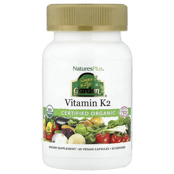Source of Life® Garden, Vitamin K2, 60 Vegan Capsules