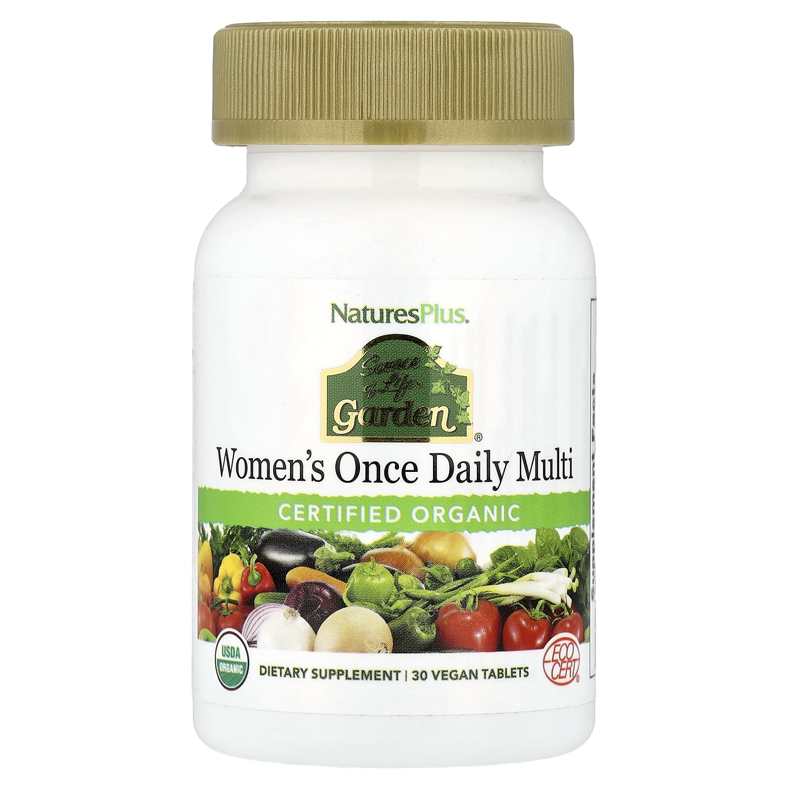 NaturesPlus Source of Life Garden, Organic Women's Once Daily Multi, 30 Vegan Tablets de NaturesPlus