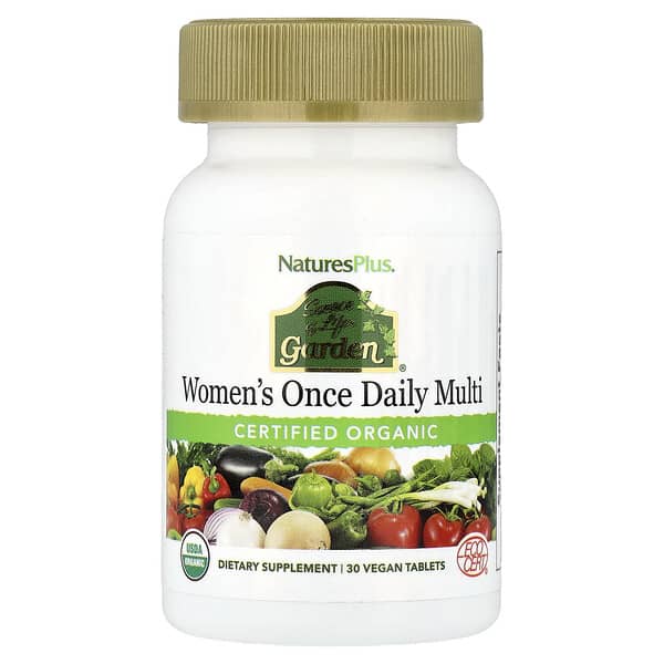 NaturesPlus, Source of Life® Garden, Organic Women's Once Daily Multi, 30 Vegan Tablets — product photo 1