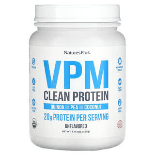 NaturesPlus, Proteína Limpa VPM, Sem Sabor, 525 g (1,16 lbs)