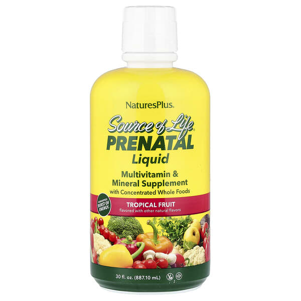 NaturesPlus, Source of Life®, Προγεννητικό Υγρό, Τροπικά Φρούτα, 887,10 ml