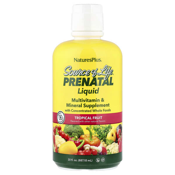NaturesPlus, Source of Life®, Prenatal Liquid, Tropical Fruit, 30 fl oz (887.10 ml) — product photo 1