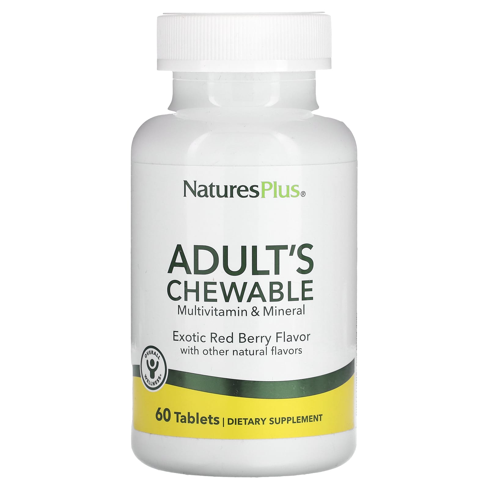 NaturesPlus, Adult's Chewable Multivitamin & Mineral, Exotic Red Berry ...