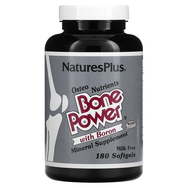 NaturesPlus, Bone Power（ボーンパワー）、ボロン入り、ソフトジェル180粒