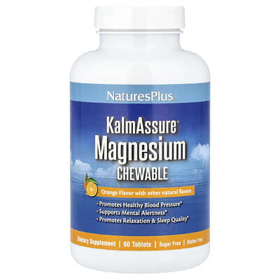 NaturesPlus, KalmAssure®, Magnesium Chewable, Orange, 60 Tablets