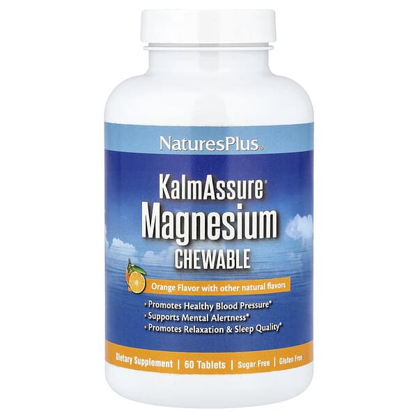 NaturesPlus KalmAssure® Magnesium Chewable, Orange, 60 Tablets