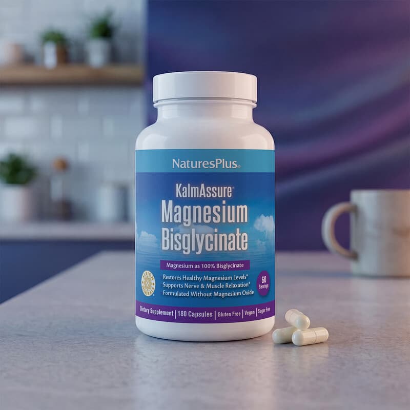 KalmAssure®ビスグリシン酸マグネシウム、180粒（1粒あたり70mg）