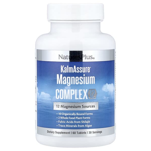 NaturesPlus, KalmAssure, комплекс магния, 12, 60 таблеток