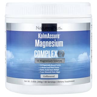 ناتشرز بلاس‏, KalmAssure® ، مركب المغنيسيوم 12 ، بدون نكهات ، 0.66 رطل (300 جم)