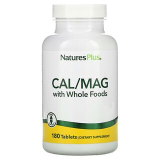 NaturesPlus, Cal / Mag con alimentos integrales, 180 comprimidos