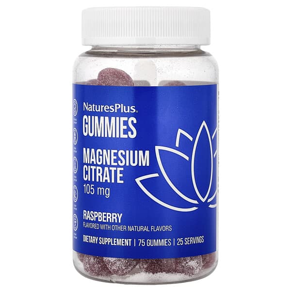 Magnesium Citrate Gummies, Raspberry, 75 Gummies (35 mg Per gummy)
