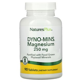 NaturesPlus, Dyno-Mins（ダイノミンズ）、マグネシウム、250mg、耐酸性タブレット90粒