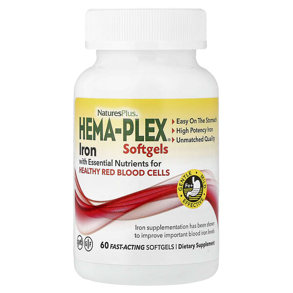 NaturesPlus Hema-Plex, 60 Fast-Acting Softgels