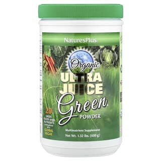 NaturesPlus, Ultrajugo verde orgánico en polvo`` 600 g (1,32 lb)
