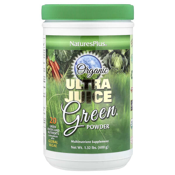 NaturesPlus, Organic Ultra Juice Green Powder, 1.32 lbs (600 g) — product photo 1