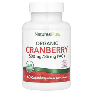 NaturesPlus, Organic Cranberry, 500 mg, 60 Capsules (250 mg per Capsule)