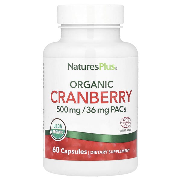NaturesPlus Organic Cranberry, 60 Capsules (250 mg per Capsule)