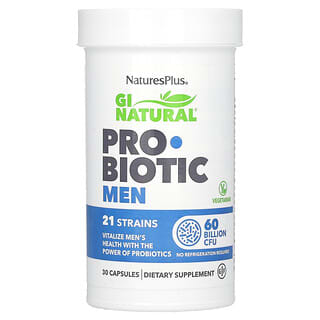 NaturesPlus, GI Natural, Probiotic Men, 60 Milliarden KBE, 30 Kapseln