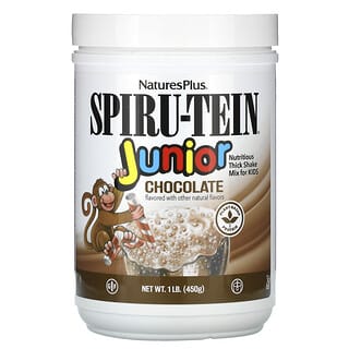 NaturesPlus, Spiru-Tein（スピルテイン）ジュニア、栄養豊富な濃厚シェイクミックス、チョコレート、450g（1ポンド）
