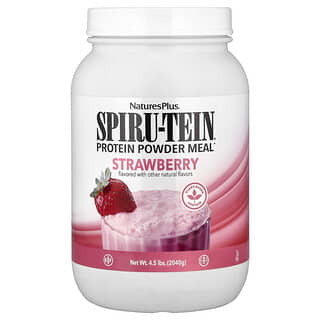 ناتشرز بلاس‏, Spiru-Tein® ، وجبة مسحوق البروتين ، فراولة ، 4.5 رطل (2040 جم)