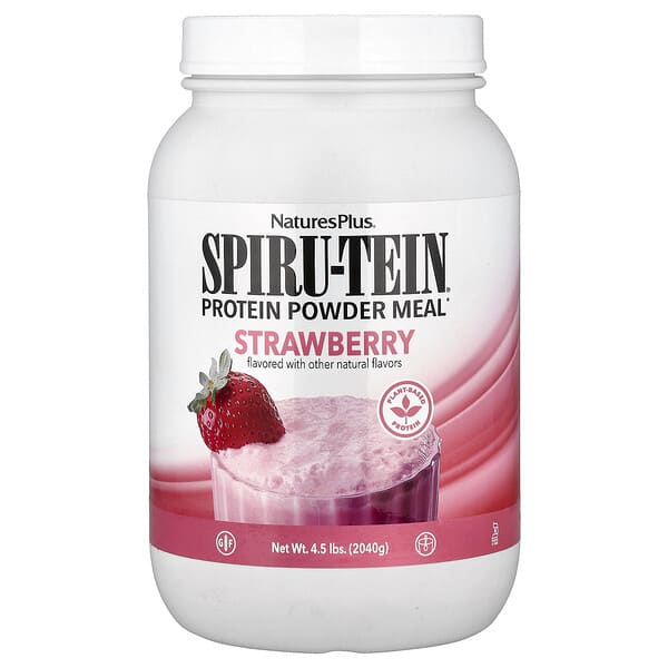 NaturesPlus, Spiru-Tein®, Protein Powder Meal, Strawberry, 4.5 lbs (2,040 g) — product photo 1