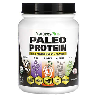 NaturesPlus, Paleo Protein Powder, палеопротеиновый порошок, без ароматизаторов и подсластителей, 503 г (1,11 фунта)