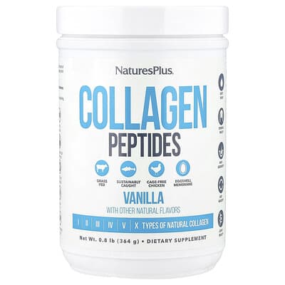 NaturesPlus, Collagen Peptides, Vanilla, 0.8 lb (364 g)