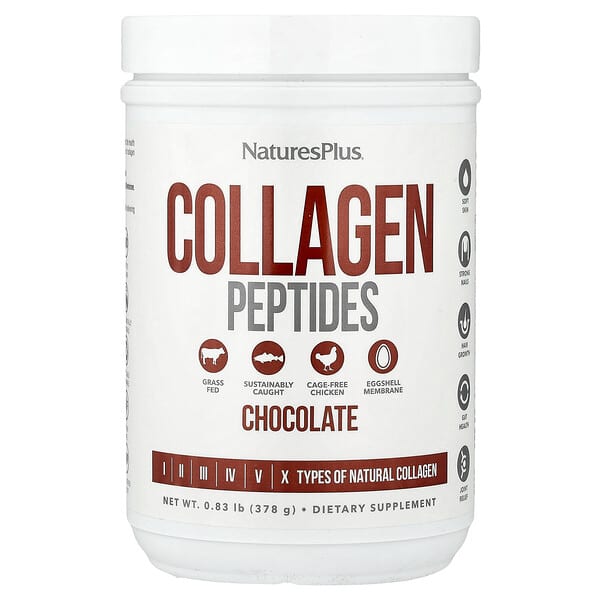 NaturesPlus Collagen Peptides, Chocolate, 0.83 lb (378 g)