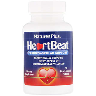 NaturesPlus, HeartBeat, Refuerzo cardiovascular, 90 comprimidos en forma de corazón
