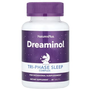 NaturesPlus, Dreaminol®, Complejo trifásico para dormir, 60 comprimidos