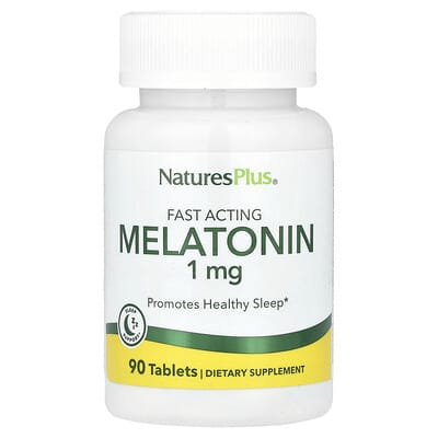 NaturesPlus, Fast-Acting Melatonin, 1 mg, 90 Tablets