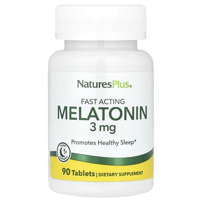 NaturesPlus, Fast-Acting Melatonin, 3 mg, 90 Tablets