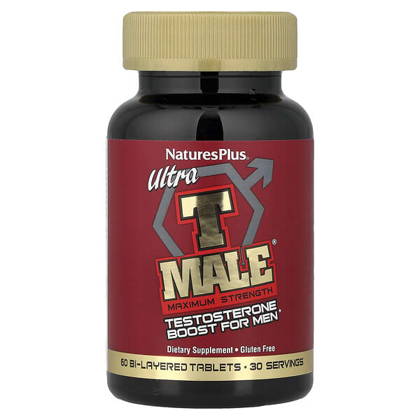 Ultra T-Male®, Testosterone Boost for Men, Maximum Strength, 60 Bi-Layered Tablets