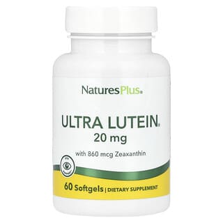 NaturesPlus‏, Ultra Lutein®‎ עם זאקסנטין, 20 מ"ג, 60 כמוסות רכות