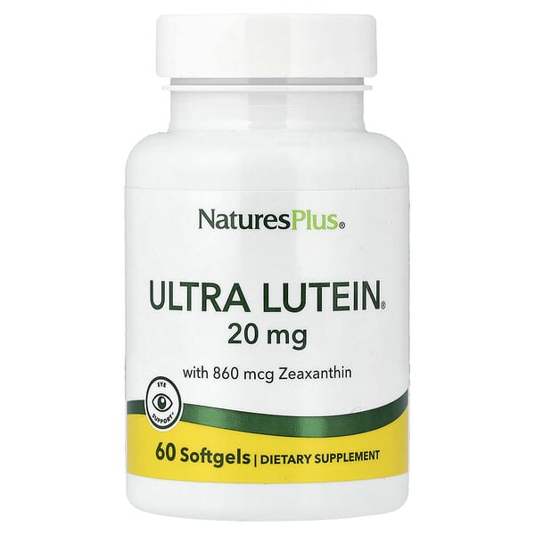 NaturesPlus Ultra Lutein® with Zeaxanthin, 20 mg, 60 Softgels