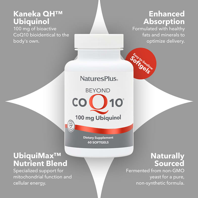 ubiquinol l carnitine Beyond CoQ10 Ubiquinol®, 100 mg, 60 Softgels