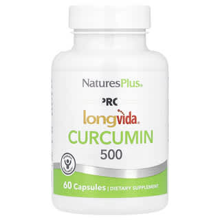 NaturesPlus, Pro Longvida®, Curcumina, 500 mg, 60 Cápsulas