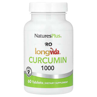 NaturesPlus‏, כורכומין 1000 ‏Pro Longvida,‏ 1,000 מ"ג, 60 טבליות