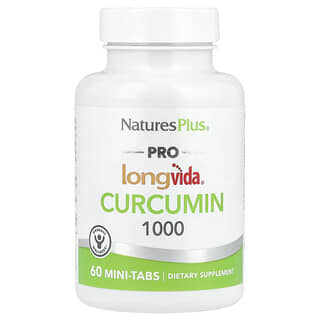 NaturesPlus, Pro Longvida®, куркумин 1000, 60 мини-таблеток