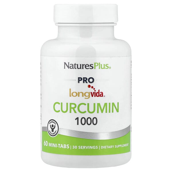 NaturesPlus, Pro Longvida®, Curcumin 1000, 60 Mini-Tabs (500 mg per Tablet) — product photo 1
