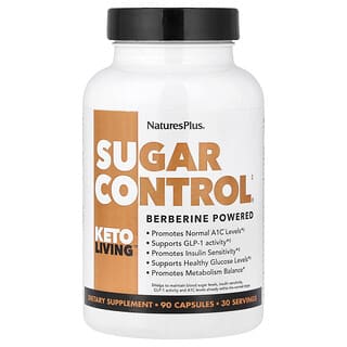 NaturesPlus, KetoLiving, Zuckerkontrolle, 90 Kapseln