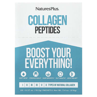 NaturesPlus, Collagen Peptides, 20 Strips, 0.37 oz (10.5 g) Each